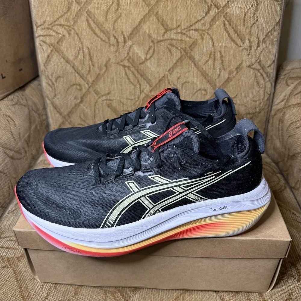 Asics Nimbus 27 Black/Khaki 1011B958-005 Men's Size 11.5 Running Walking Shoes